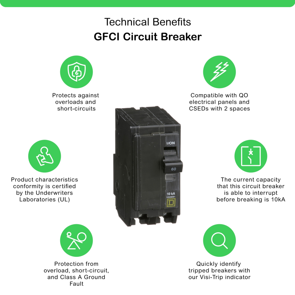Mayer-DDS-Mini circuit breaker, QO, 60A, 2 pole, 120/240VAC, 10kA, plug in, 6mA grd fault A, pigtail [TAA]-2