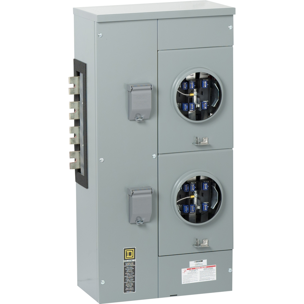Mayer-DDS-Branch unit, EZ Meter-Pak, 225A, 2 x 7 jaw sockets, 208Y/120VAC, no bypass, ringless, 1200A Al/Cu busbar-2