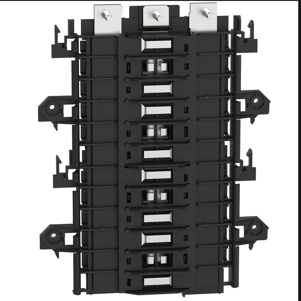 Mayer-DDS-Load center interior, QO, mounting base, 3 phase, 24 spaces, 200A main studs, OEM-2