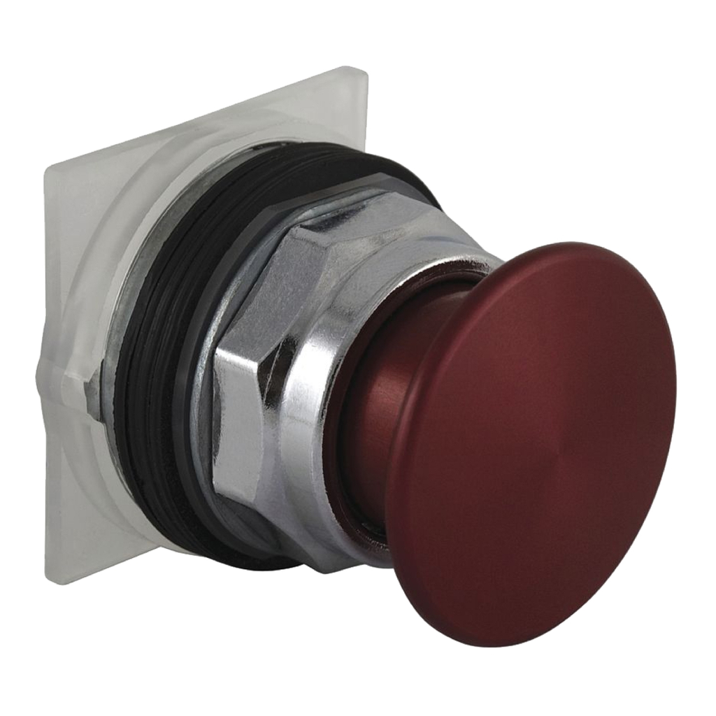 Mayer-DDS-Head for push button, Harmony 9001K, metal, metal mushroom 40mm, red, 30mm, 2 positions, push pull-1