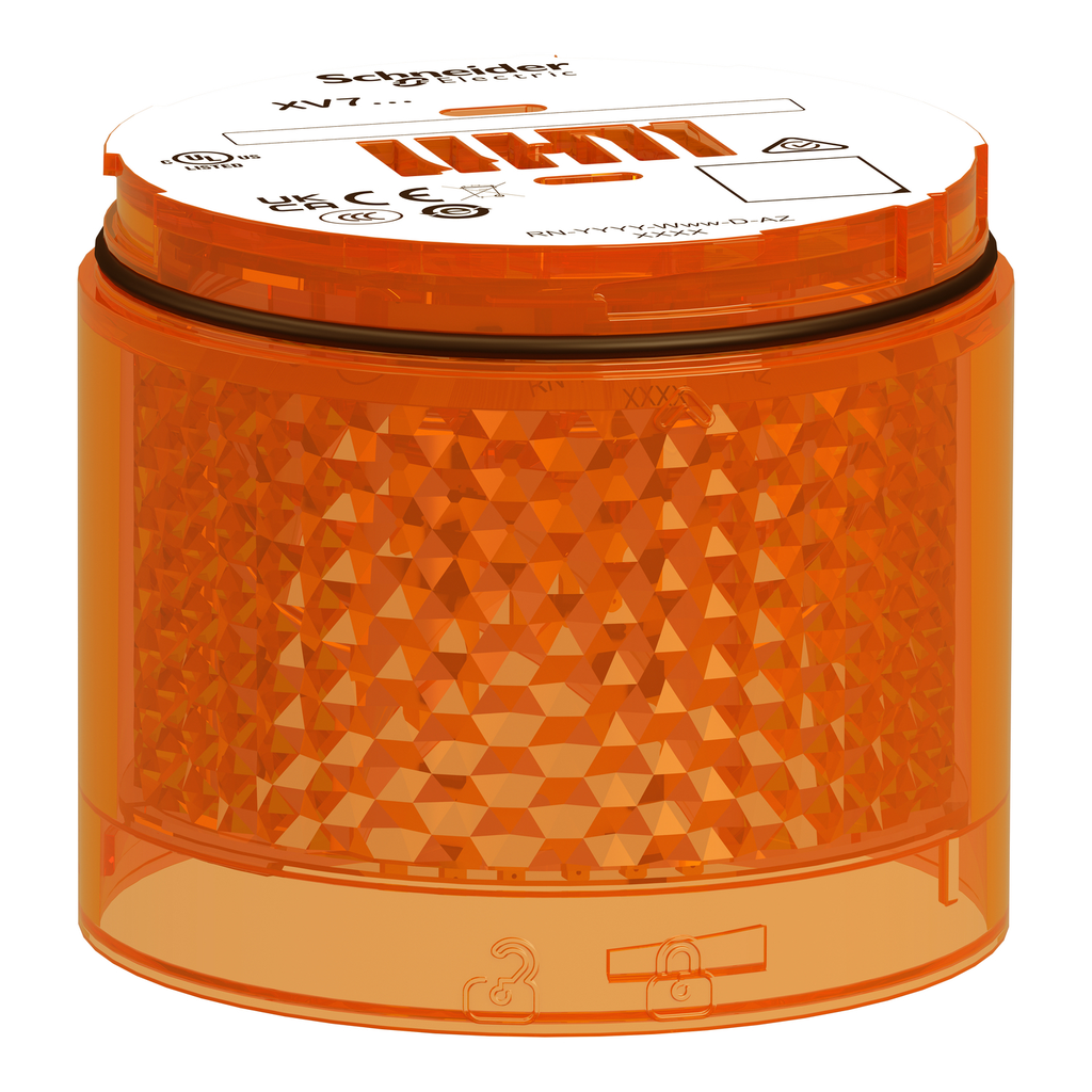 Mayer-DDS-Light Module, Harmony XVB7 Modular Tower Light, Orange, Ø70mm, Blinking, Colored Lens-1