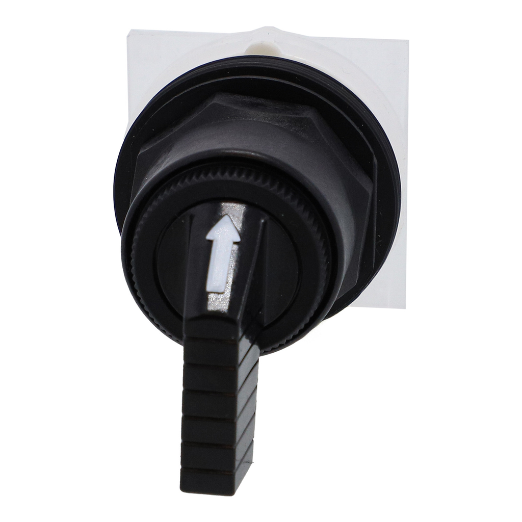 Mayer-DDS-Selector switch head, Harmony 9001SK, plastic, long handle, black, 30mm, 3 positions, spring return right to center-2