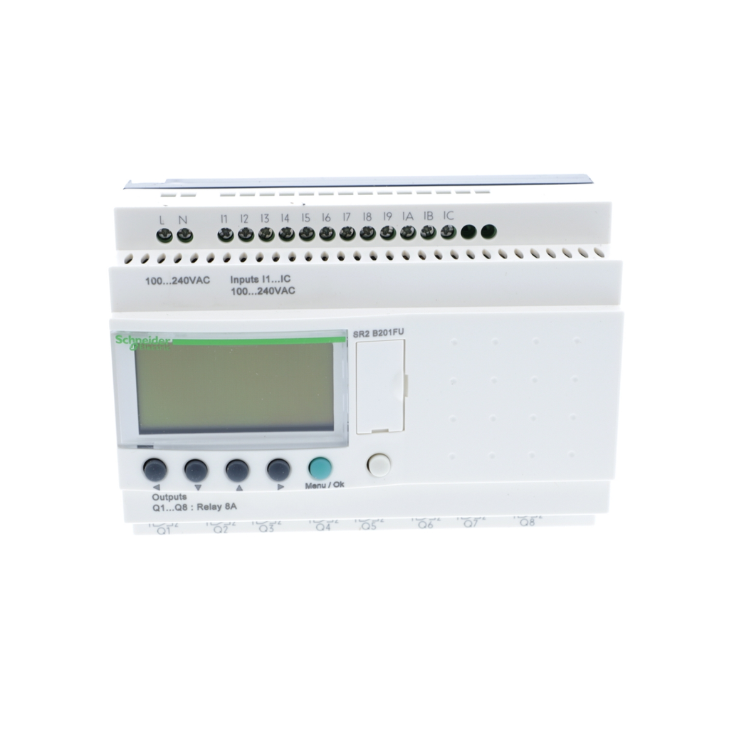 Mayer-DDS-compact smart relay, Zelio Logic SR2 SR3, 20 IO, 100 to 240V AC, clock, display-2