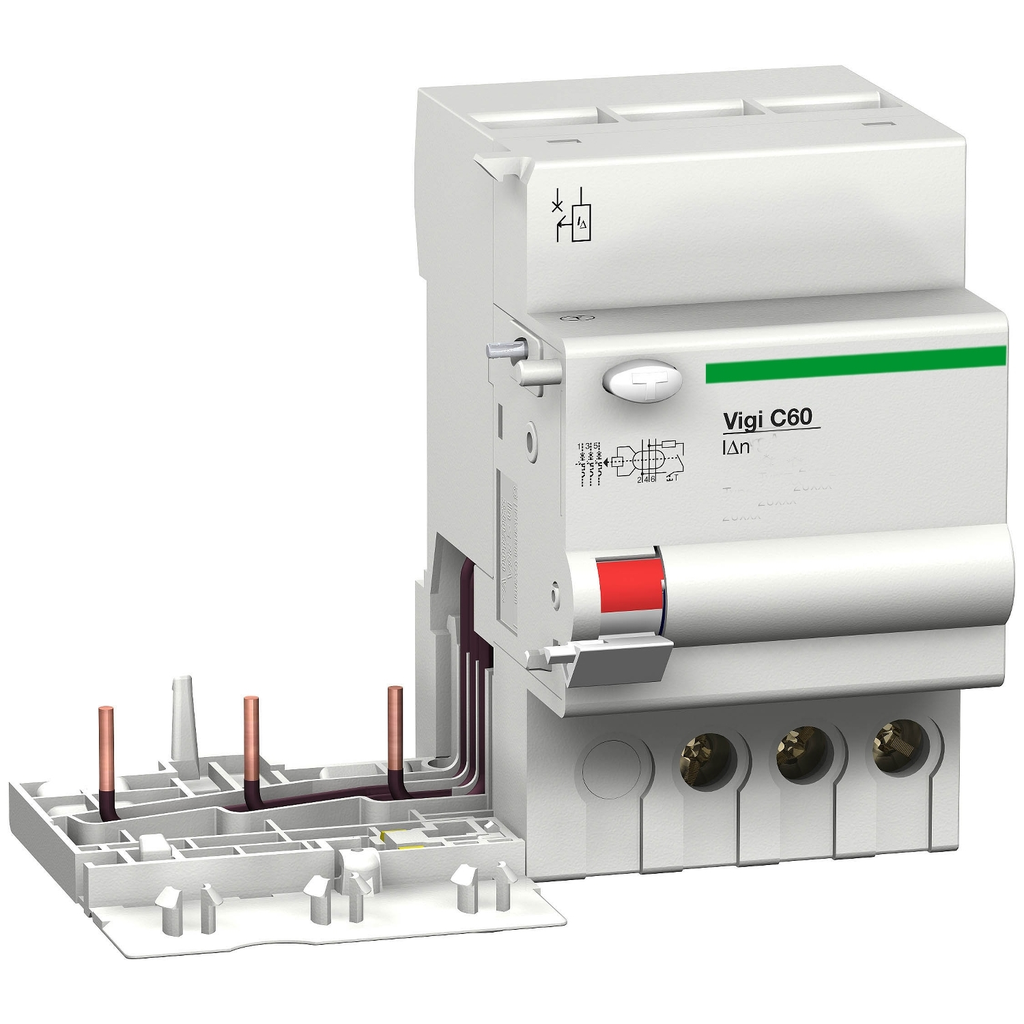 Mayer-DDS-Add-on residual current device, Multi9 Vigi C60, 3P, 63A, AC type, instantaneous, 300mA, 400/415VAC-1