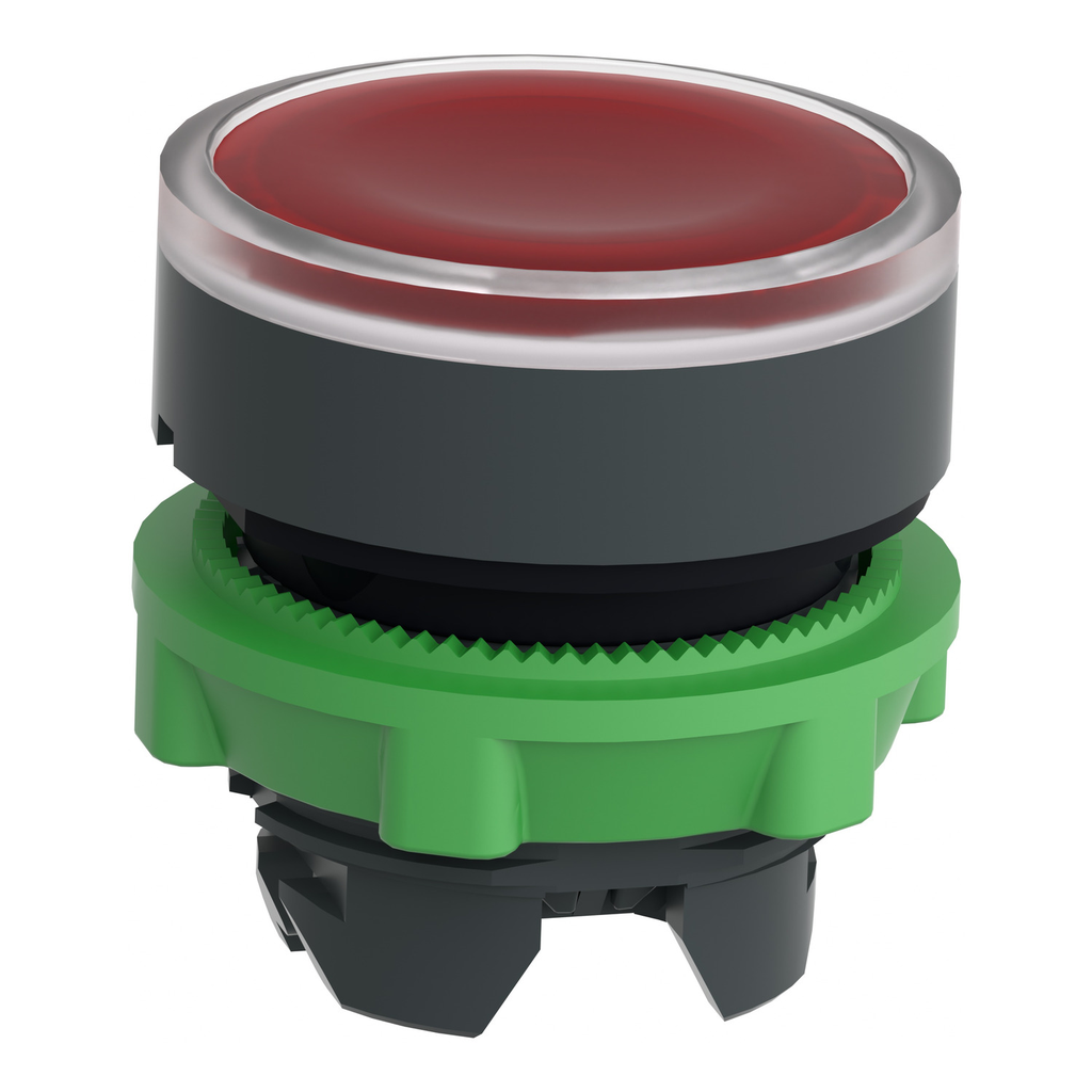 Mayer-DDS-Head for illuminated push button, Harmony XB5, plastic, flush, red, 22mm, spring return, plain lens for BA9s bulb-2