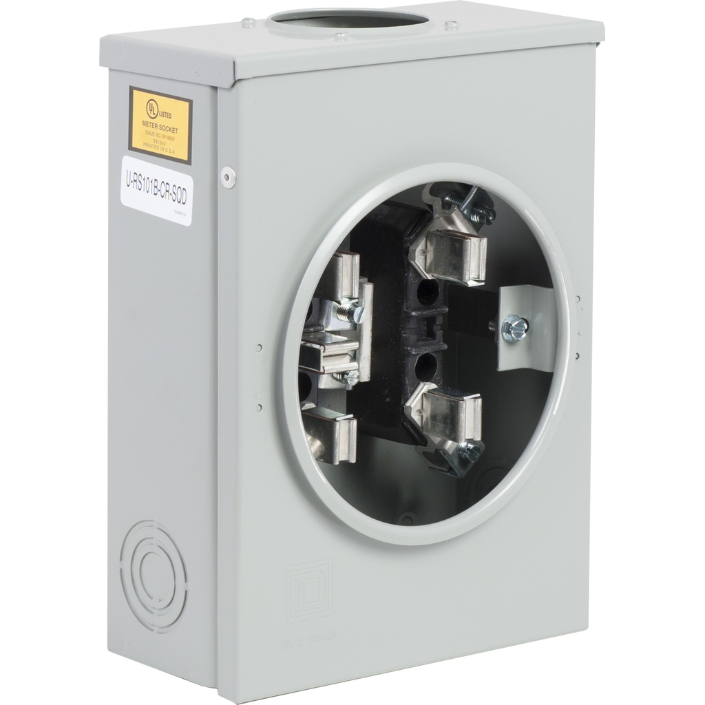 Mayer-DDS-Meter socket, ringed, 1 phase, 3 wire, 4 jaws, Series A, no bypass, no jaw release-1