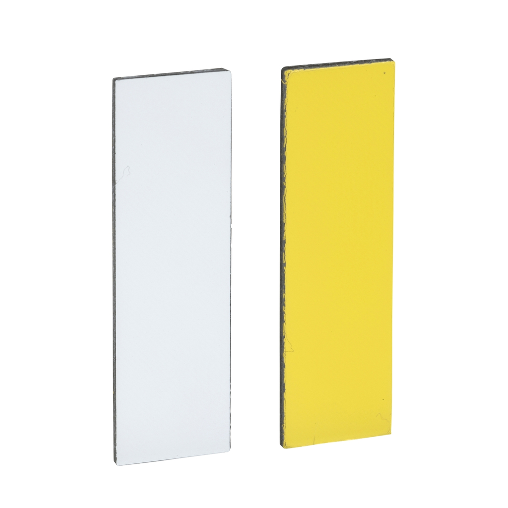 Mayer-DDS-Blank legend, Harmony XB4, Harmony XB5, white yellow, 8x27mm, for holder 30x40mm, unmarked-1