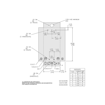 Mayer-DDS-Load center, QO, 3 phase, 30 spaces, 30 circuits, 200A fixed main lugs, NEMA3R, gnd bar-2
