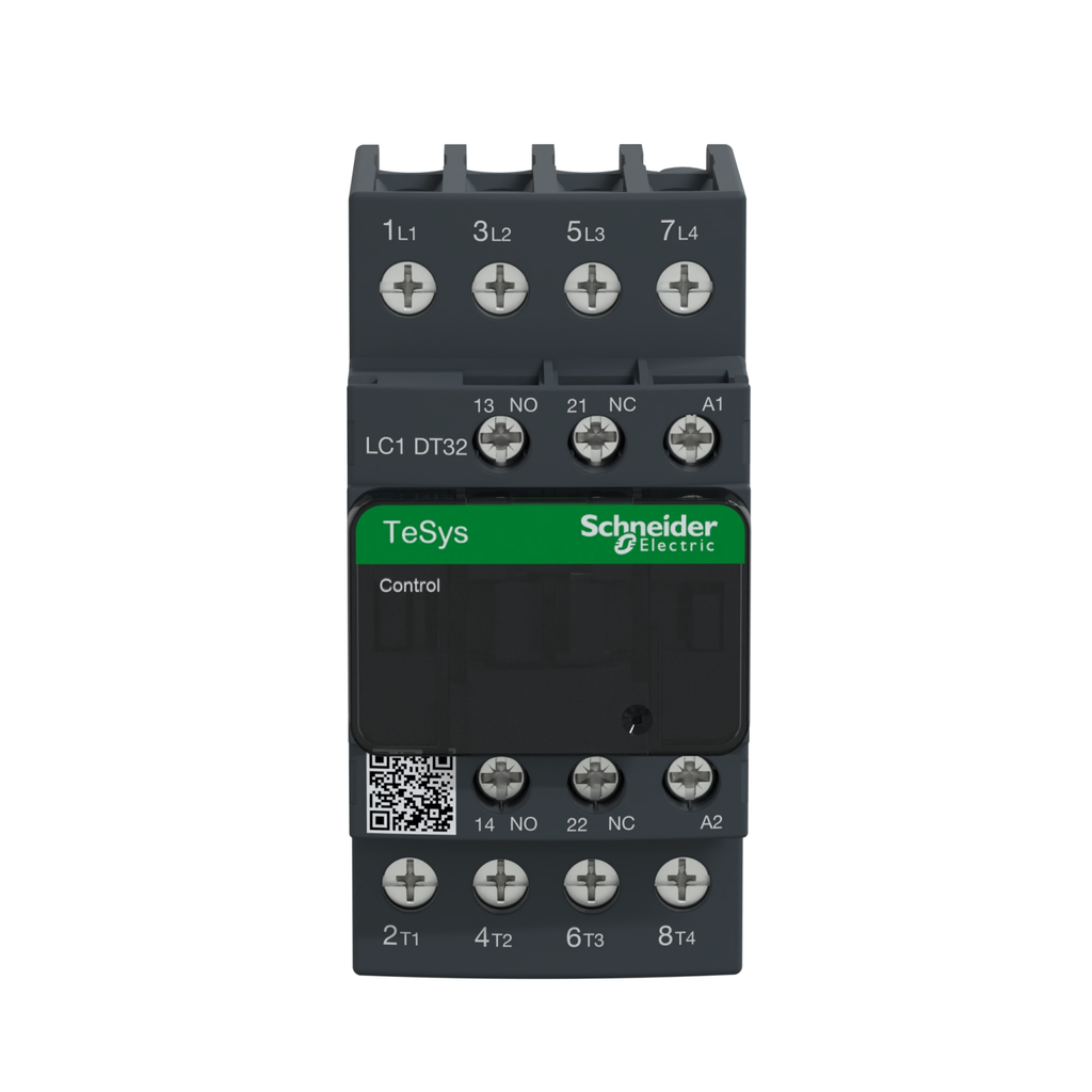 Mayer-DDS-IEC contactor, TeSys Deca, nonreversing, 32A resistive, 4 pole, 4 NO, 120VAC 50/60Hz coil, open style-2