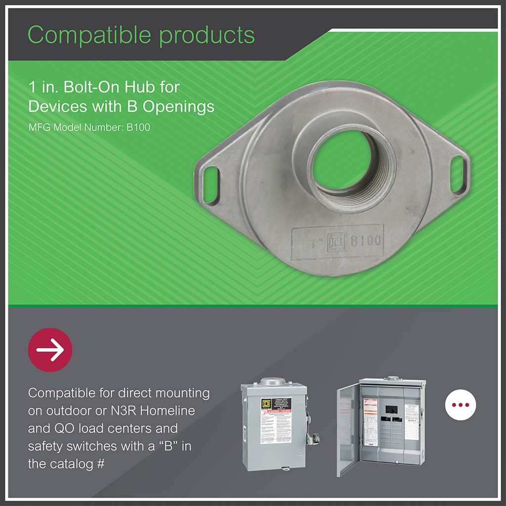 Mayer-DDS-Accessory, bolt-on hub, 1.00in, rainproof-2