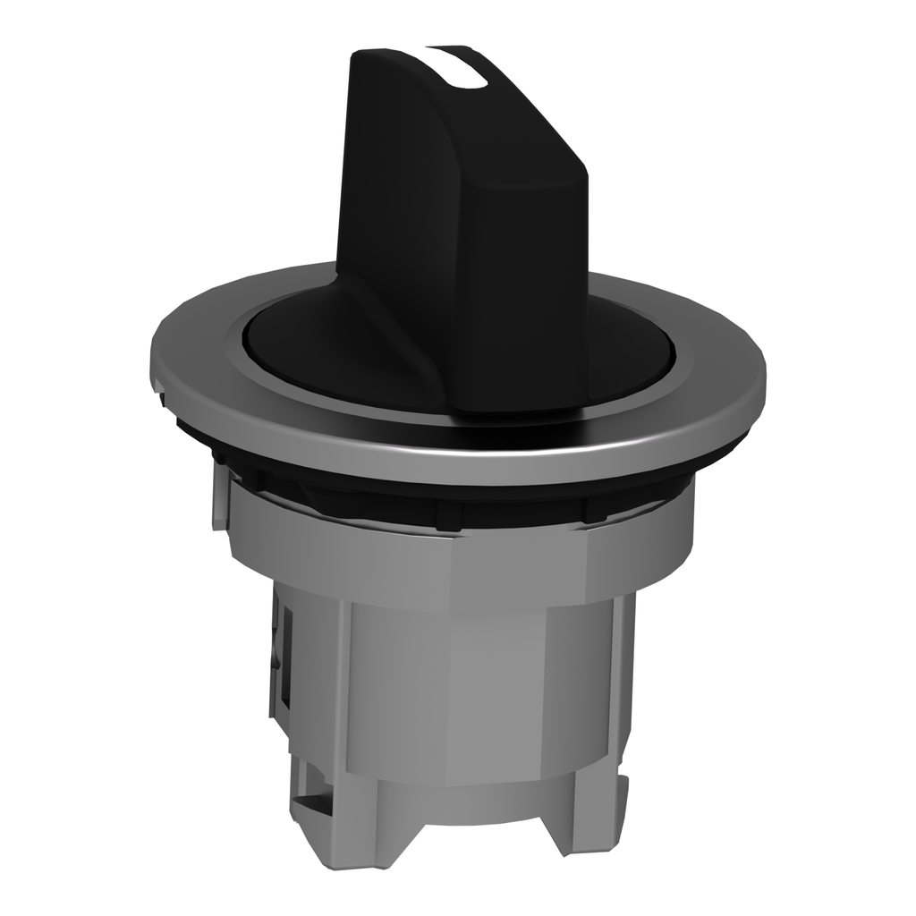 Mayer-DDS-Head for selector switch, Harmony XB4, black handle, flush, 30mm, 3 positions, stay put-2