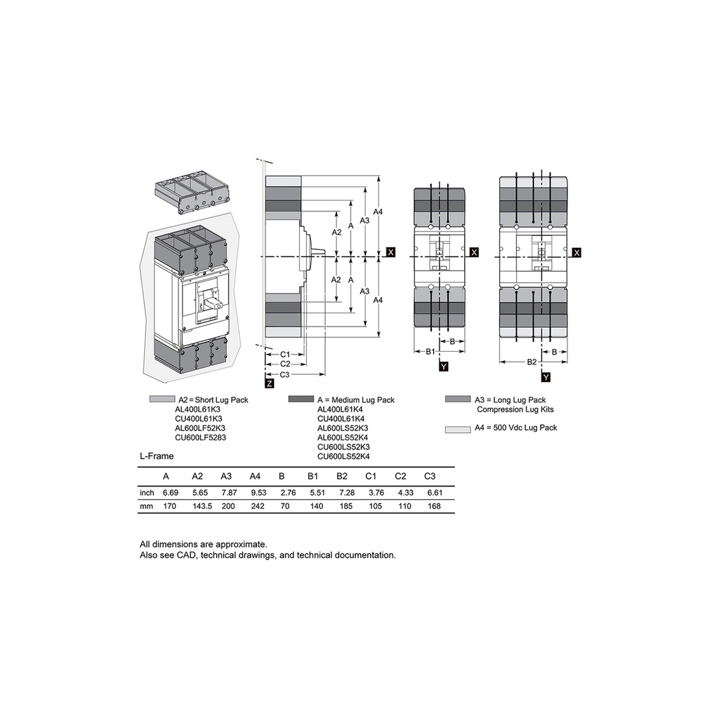 Mayer-DDS-Automatic switch, PowerPact L, 400A, 3 pole, 600VAC, 18kA, lugs, magnetic-2