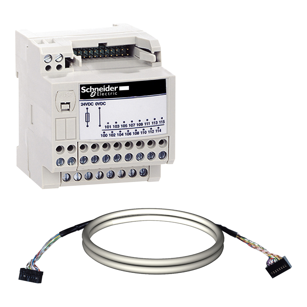 Mayer-DDS-passive connection sub-base ABE7 - 16 inputs or outputs - Micro/Premium cable 1m-1