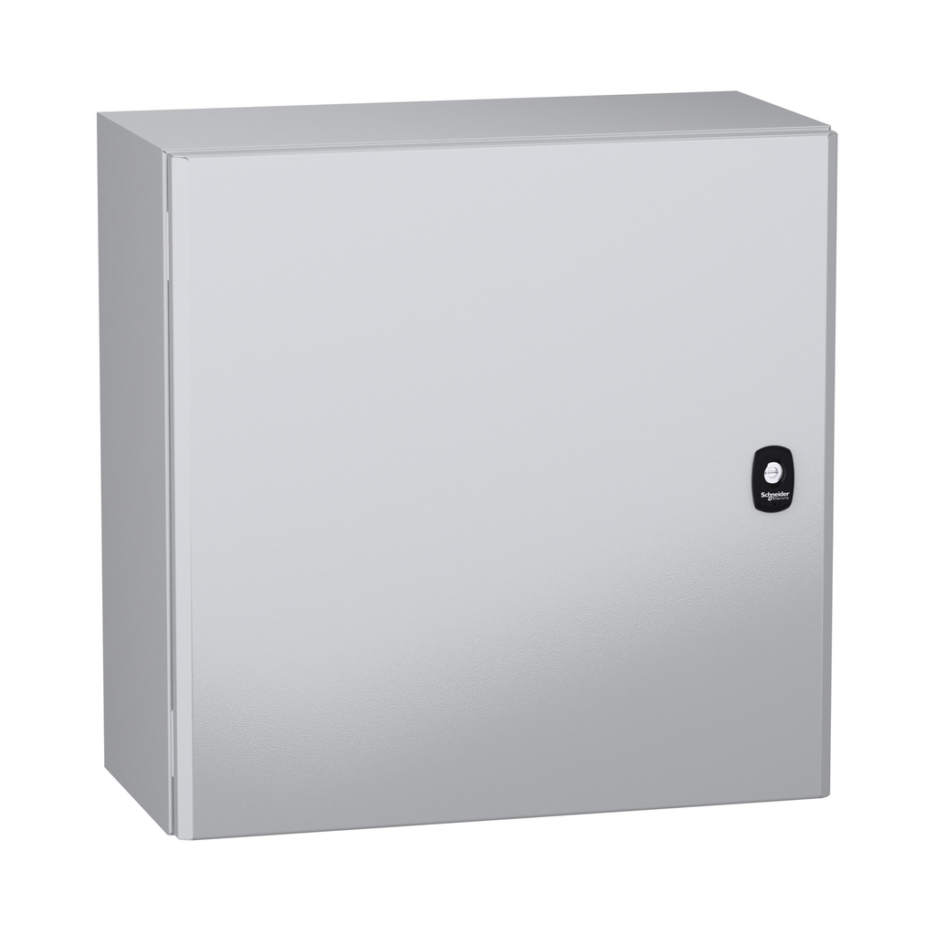 Mayer-DDS-Wall mounted steel enclosure, PanelSeT S3DC, plain door, without plain chasis, 500x500x250mm, IP66, IK10-1