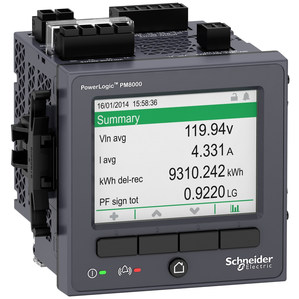 Mayer-DDS-Power quality meter, PowerLogic PM8000, Standard, integrated display, 512 MB, 256 s/c-2