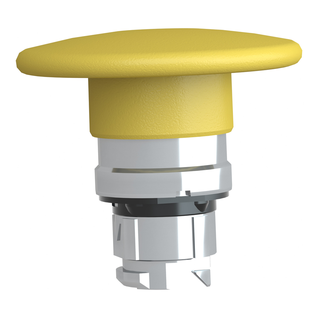 Mayer-DDS-Head for non illuminated pushbutton, Harmony XB4, mushroom 60mm, metal, yellow, 22mm, spring return-2