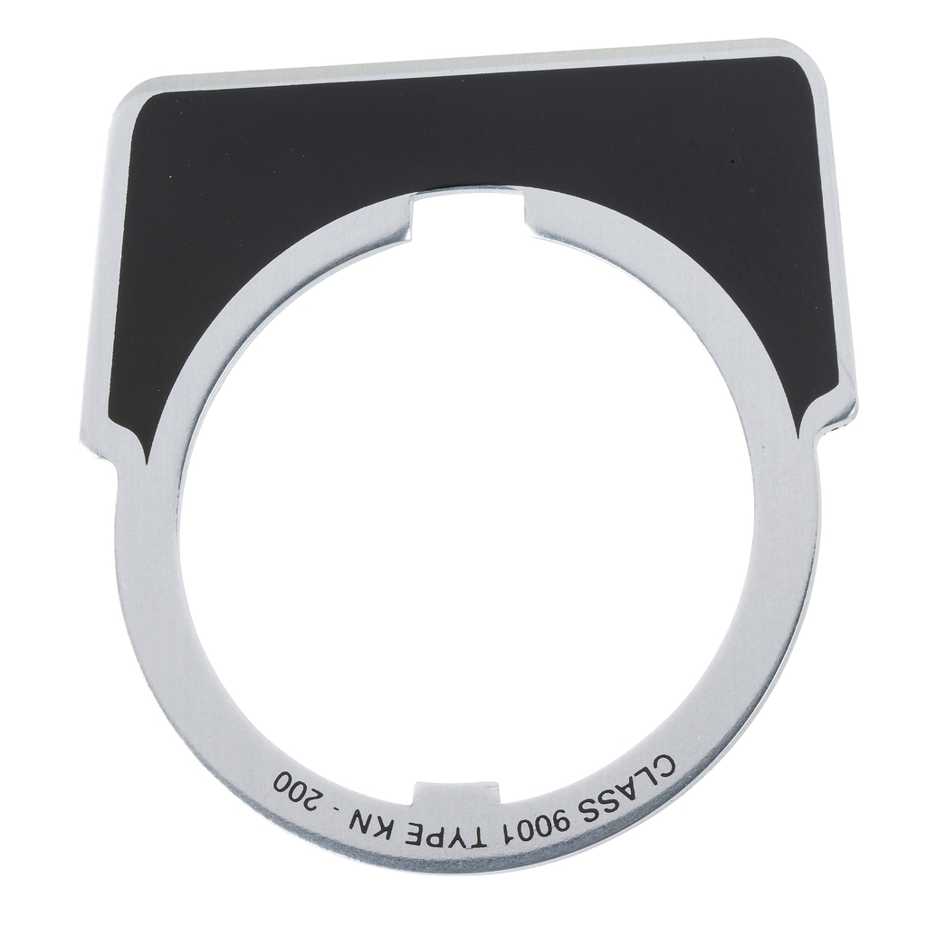 Mayer-DDS-Harmony 9001K, Harmony 9001SK, legend, 30mm, plastic, black with white letters, 44,5mm square, marking down-1