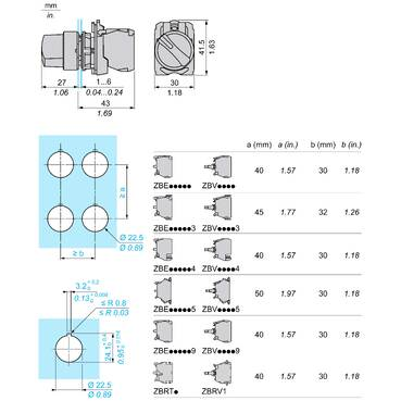 Mayer-DDS-Illuminated selector switch, Harmony XB5, universal LED, grey bezel, green handle, 22mm, 2 positions, stay put, 1NO + 1NC, 230V AC-2