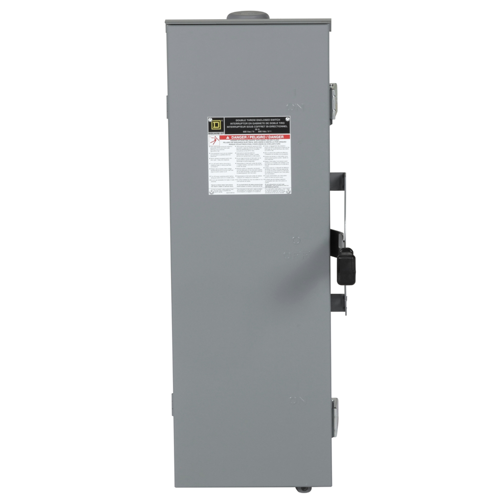 Mayer-DDS-Safety switch, double throw, non fusible, 3 pole, 3 wire, 600VAC, 600VDC, 30A, Type 3R, bolt on hub prov-2
