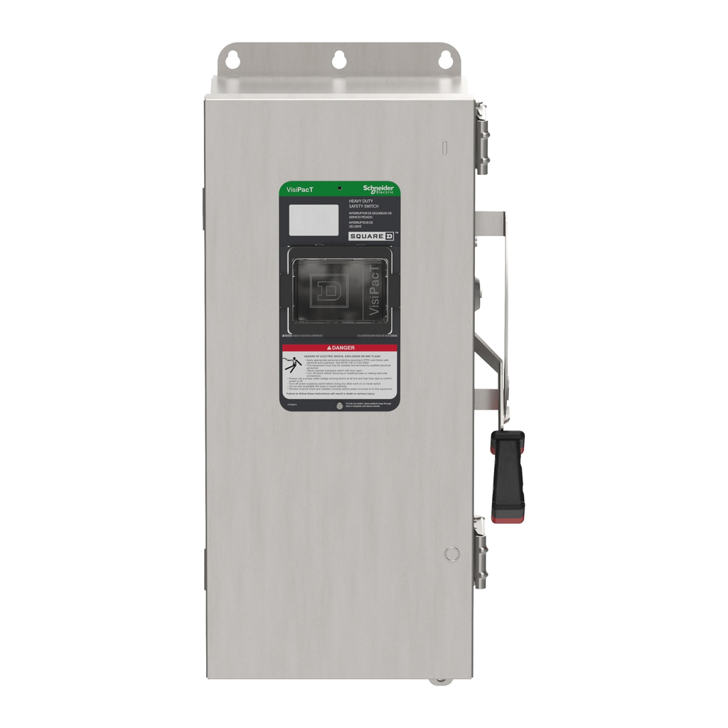 Mayer-DDS-Safety switch, VisiPacT, heavy duty, unfused, viewing window, NEMA 4X, 600V, 100A, 3 pole, neutral installed, ground lugs-2