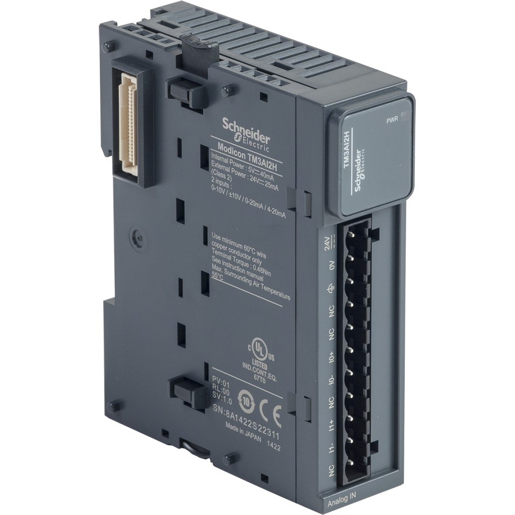 Mayer-DDS-analog input module, Modicon TM3, 2 inputs high resolution, screw, 24V DC-1
