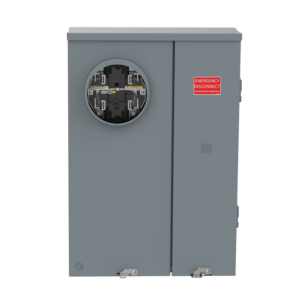 Mayer-DDS-Meter main, Homeline, CSED, ringless, underground, 8 space, 16 circuit, 200A, surface, solar ready, lever bypass-2