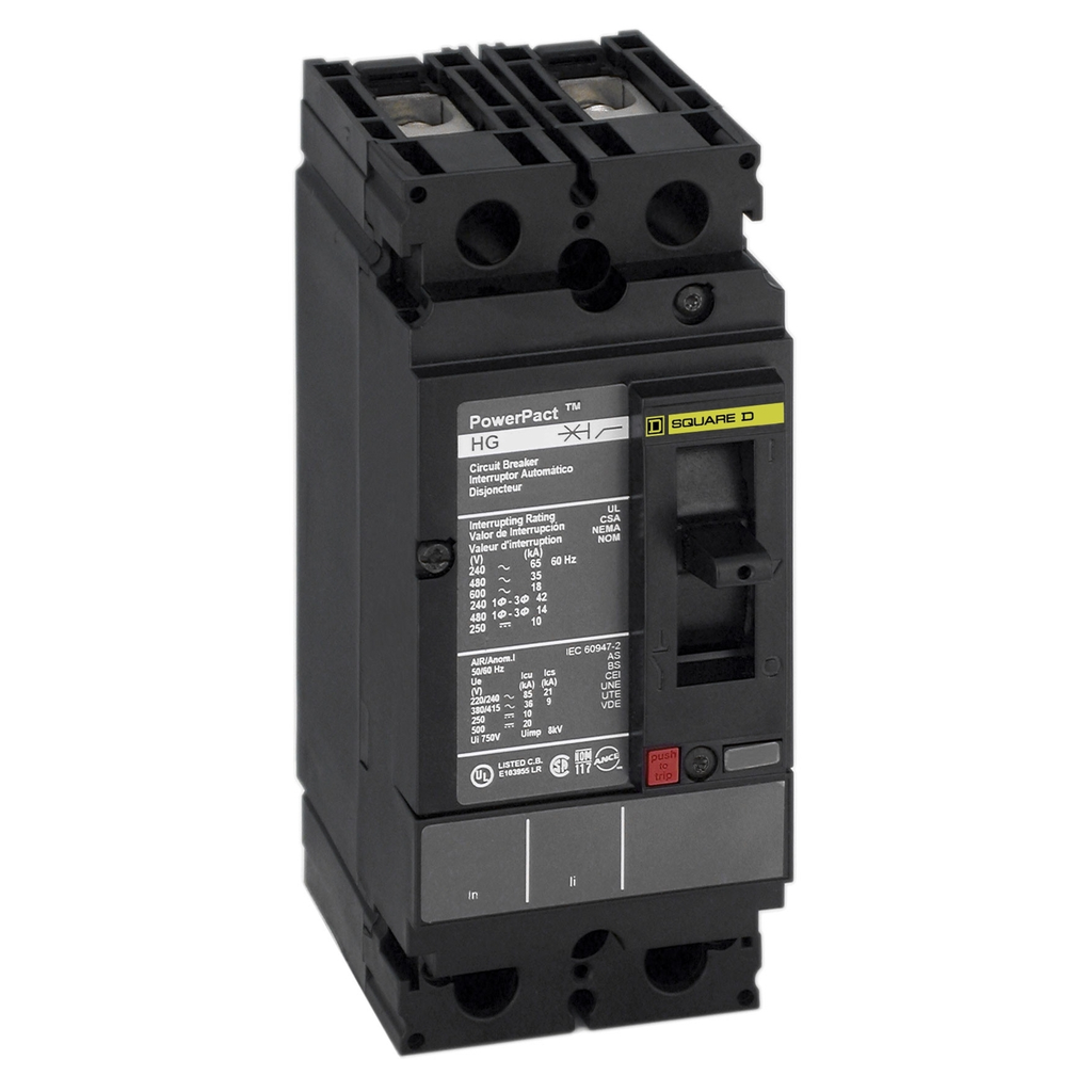 Mayer-DDS-Circuit breaker, PowerPacT H, 150A, 2 pole, 600VAC, 14kA, lugs, thermal magnetic, 80%-2