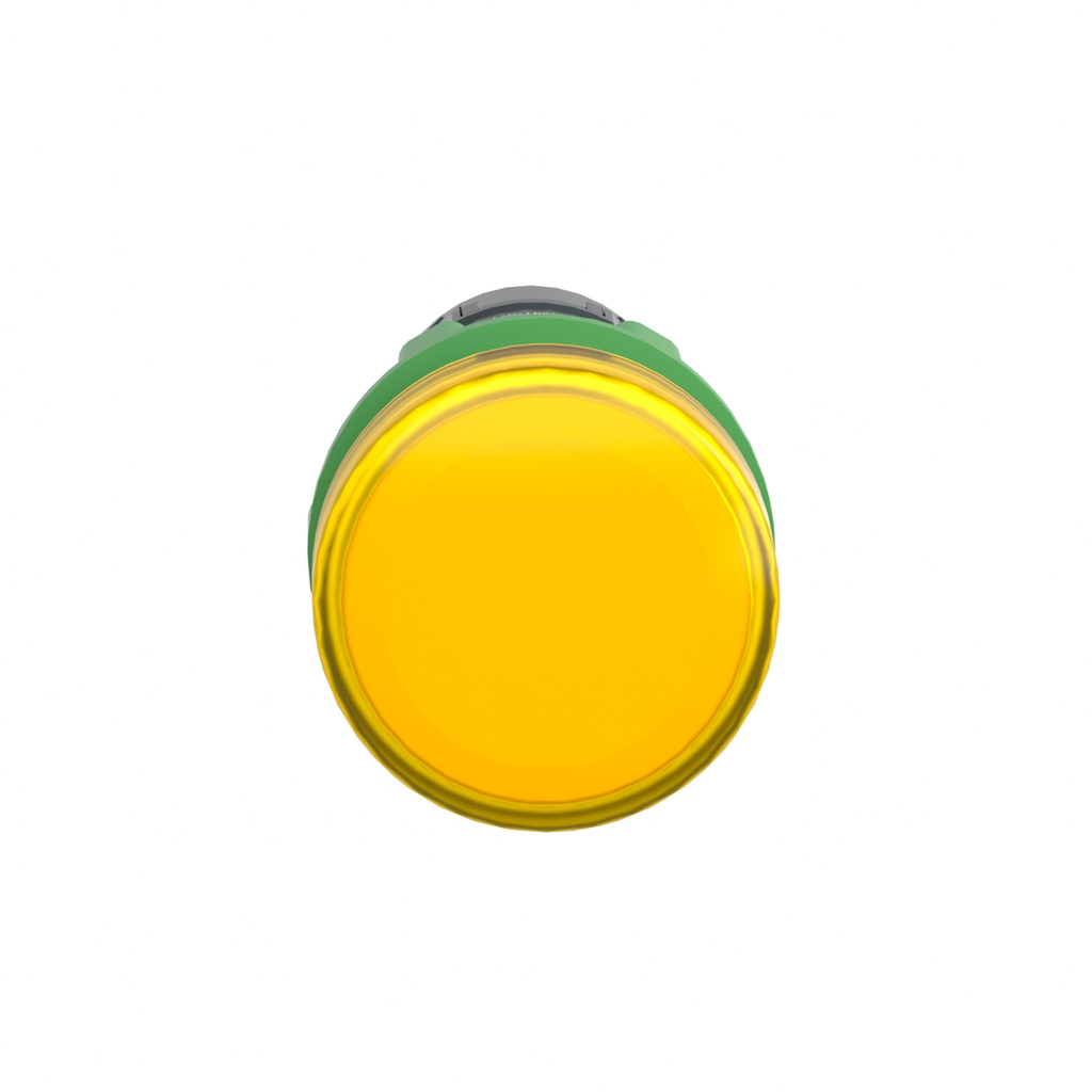 Mayer-DDS-Monolithic pilot light, Harmony XB5, grey plastic, yellow, 22mm, universal LED, plain lens, 230...240V AC-2