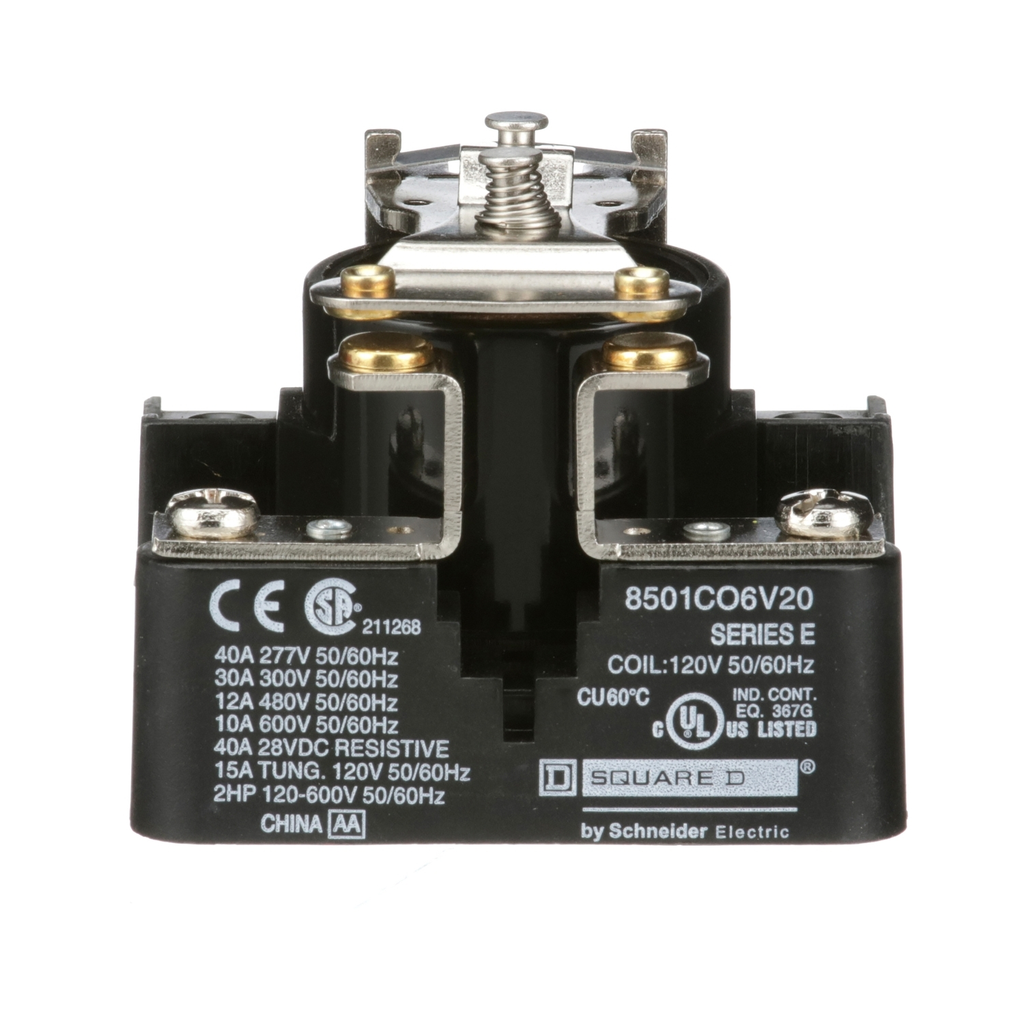 Mayer-DDS-Power Relay, Type C, 2.0 HP, 30A resistive at 300 VAC, SPST, 1 normally open contact, 120 VAC coil-2