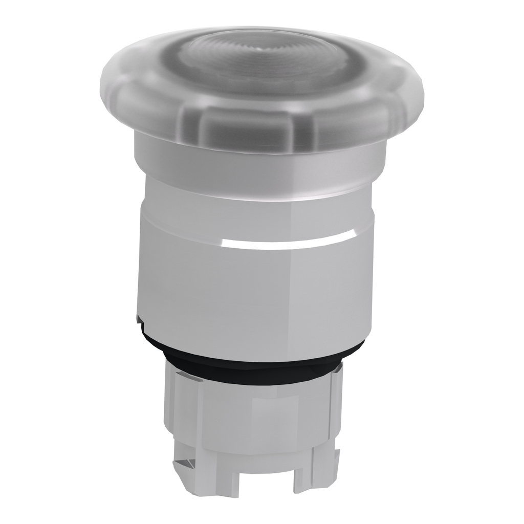 Mayer-DDS-Head for illuminated push button, Harmony XB4, white, mushroom 40mm, 22mm, latching, push pull to release, universal LED, unmarked-2