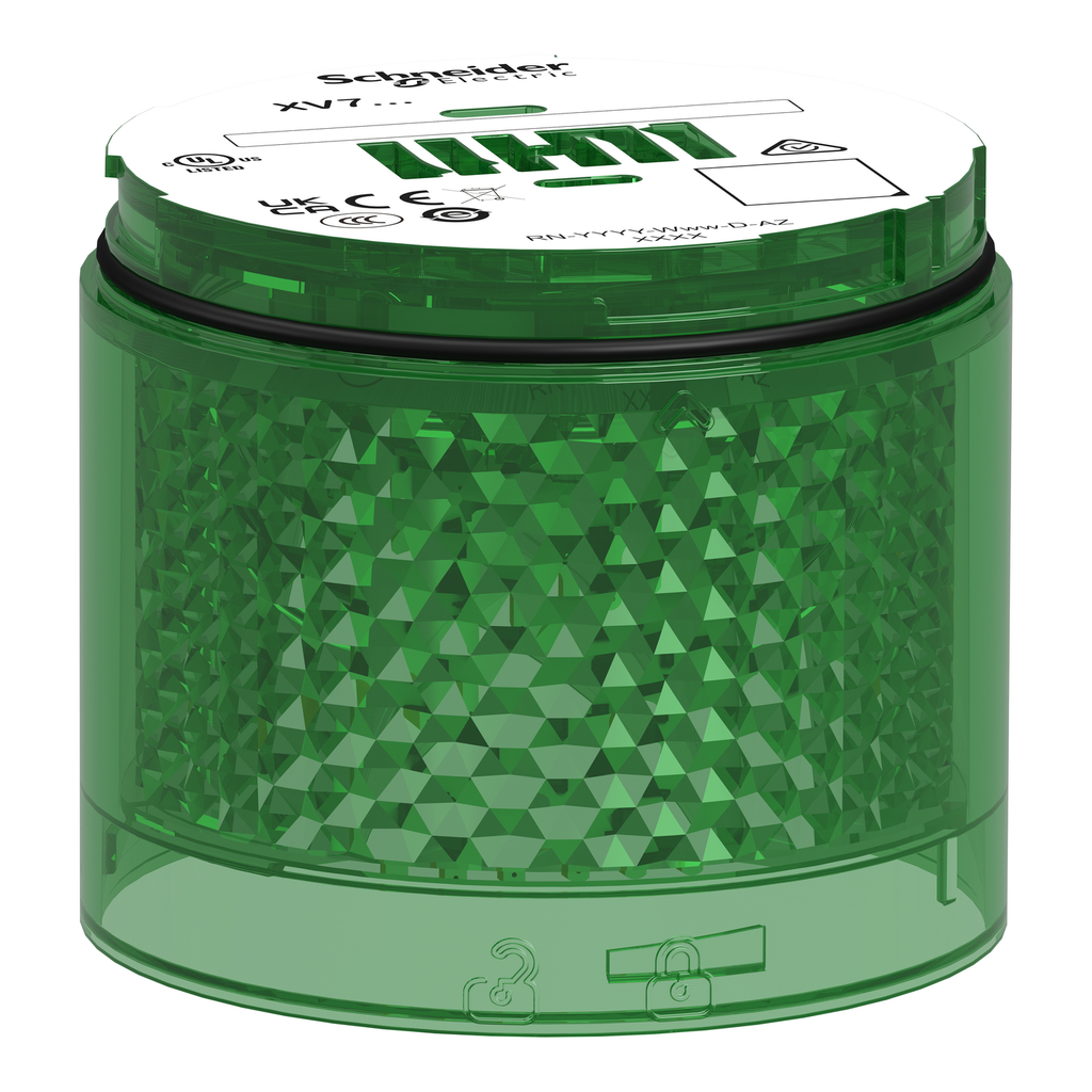 Mayer-DDS-Light Module, Harmony XVB7 Modular Tower Light, Green, Ø70mm, Flashing, Colored Lens-1