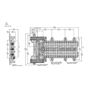 Mayer-DDS-Load center interior, QO, mounting base, 3 phase, 30 spaces, 200A main lugs, OEM, neutral busbar-2