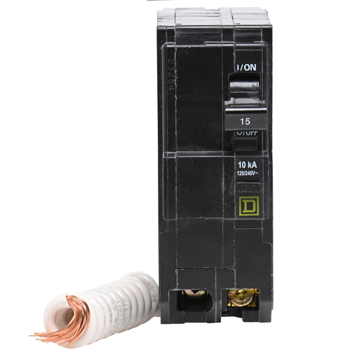 Mayer-DDS-Mini circuit breaker, QO, 15A, 2 pole, 120/240VAC, 10kA, plug in, 30mA grd fault B [TAA]-2