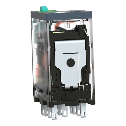 Mayer-DDS-miniature plug in relay, Harmony Electromechanical Relays, 10A, 3CO, with LED, lockable test but to n, 24V DC-2