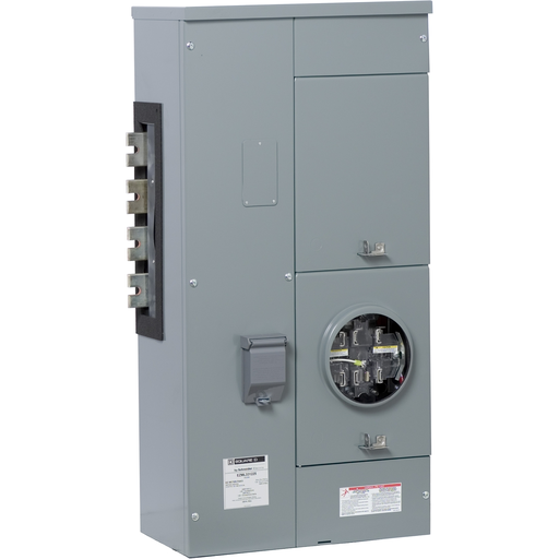 Mayer-DDS-Branch unit, EZ Meter-Pak, 225A, 1 x 7 jaw socket, 208Y/120VAC, lever bypass, ringless, 1200A Al/Cu busbar-2