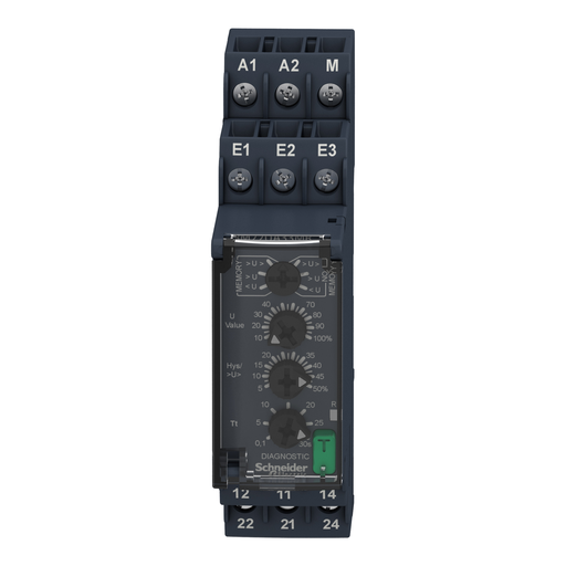 Mayer-DDS-voltage control relay, Harmony Control Relays, 8A, 2CO, overvoltage or undervoltage detection, 15...500V AC DC, 24...240V AC DC-3