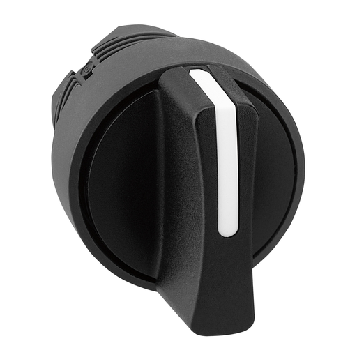 Picture of ZB5AD7 - Head for selector switch, Harmony XB5, plastic, black, 22mm, 3 positions, spring return from left to center
