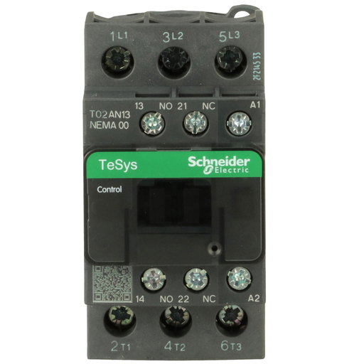 Mayer-DDS-Contactor, Tesys N Contactors, nonreversing, 3P, 3phase, 9A, 2HP at 460VAC, NEMA size 00, 120VAC 50/60Hz coil, open-2