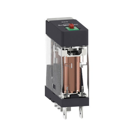 Mayer-DDS-interface plug in relay, Harmony Electromechanical Relays, 10A, 1CO, lockable test but to n, 120V AC-2