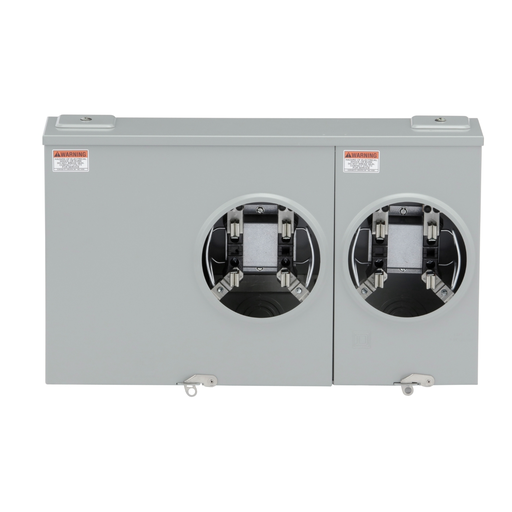 Mayer-DDS-Meter Socket, Ganged, 100 A, 600 V, 1 phase, 3 wire, 2 sockets, 4 jaws, NEMA 3R-2