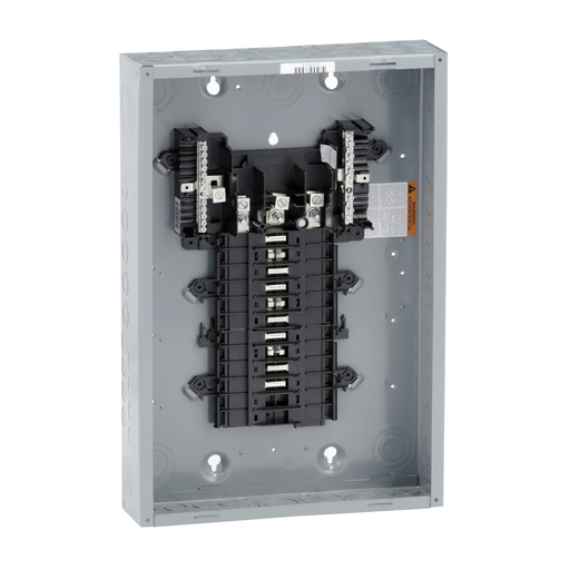 QO320L125G - Load center, QO, 3 phase, 20 spaces, 20 circuits, 125A fixed main lugs, NEMA1, gnd bar