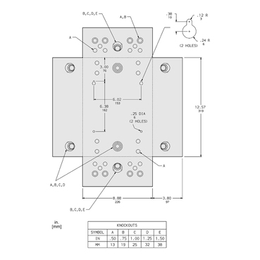 Mayer-DDS-Load center, Homeline, 1 phase, 6 spaces, 12 circuits, 100A fixed main lugs, NEMA1, flush cover-2