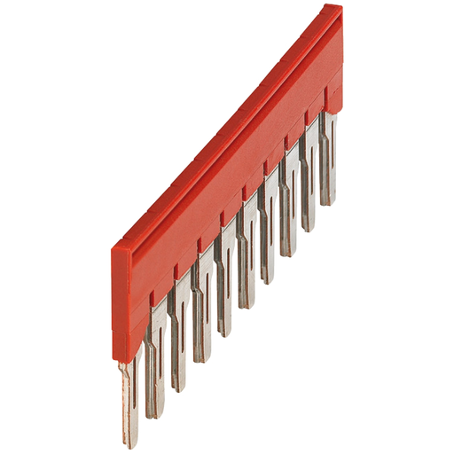 Mayer-DDS-Plug-in bridge, Linergy TR, 10 points for 6mm² terminal blocks, red, 10 way, set of 10-1