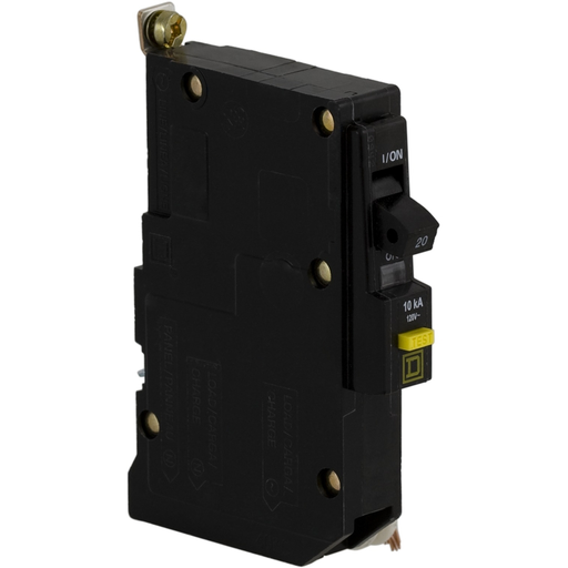Mayer-DDS-Mini circuit breaker, QO, 20A, 1 pole, 120VAC, 10kA, bolt on, 6mA grd fault A, pigtail [TAA]-2