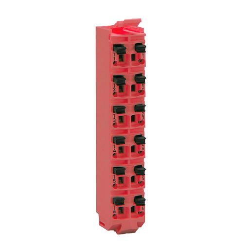 Mayer-DDS-Modicon TM5, Safety coded terminal block, 12 contacts, red, quantity 1-1