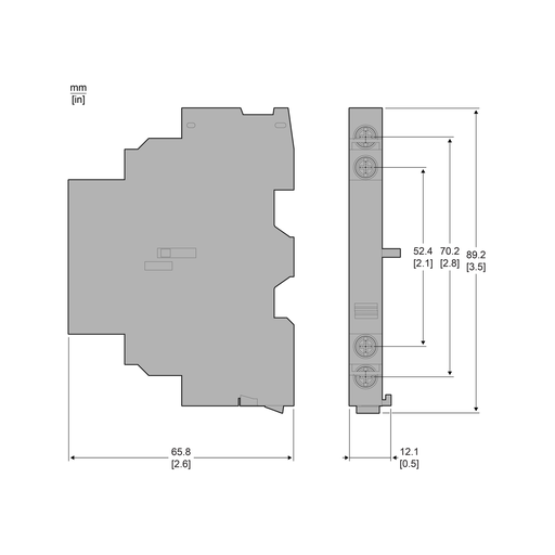 Mayer-DDS-TeSys Deca Manual Starter and Protector, auxiliary contact block, 1 NO and 1 NC, side mount, screw clamp-2