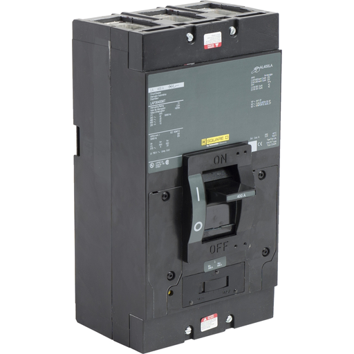 Mayer-DDS-Circuit breaker, LA, 400A, 3 pole, 600VAC, 22kA, 250VDC, unit mount, thermal magnetic, plug on shroud-1