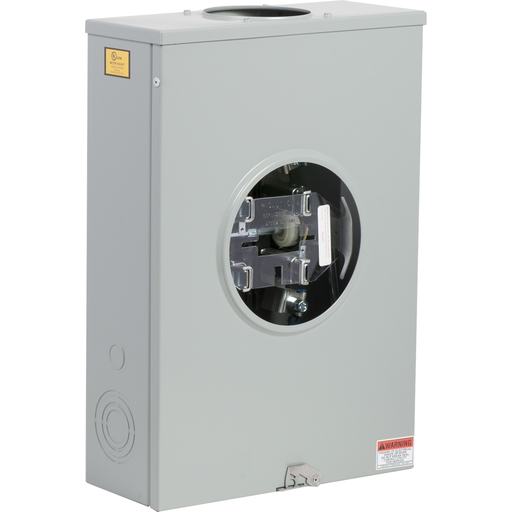 Mayer-DDS-Individual meter socket, ringless socket, lever bypass, 4 jaws no release, OH, UG, 200 A, up to 600 VAC single phase 3W-2
