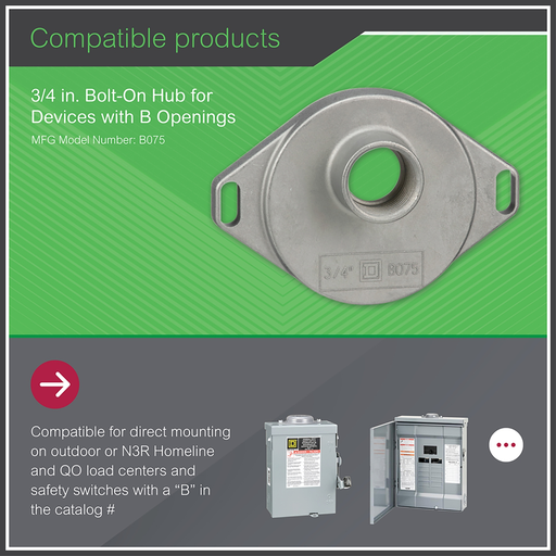 Mayer-DDS-Accessory, bolt-on hub, 0.75in, rainproof-2