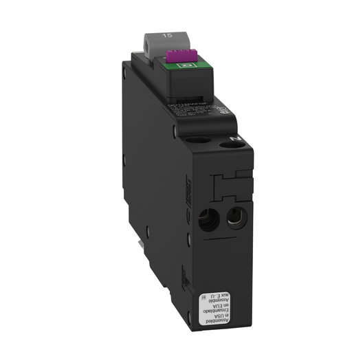Mayer-DDS-Mini circuit breaker, QO, 15A, 1 pole, 120VAC, 10kA, plug in, combo ARC fault, 6mA grd fault A, plug on neutral [TAA]-2